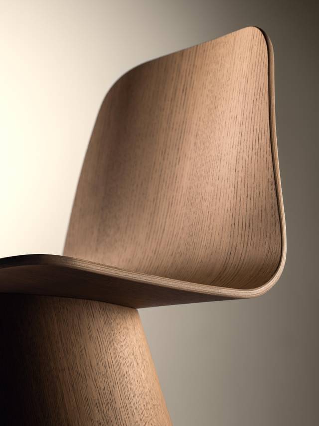 Chaise sculpturale en bois | Chaise Novice | LAGO