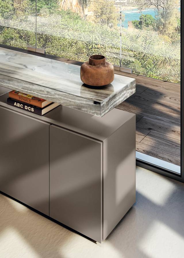 aparador beige con estante colgante | Aparador Air | LAGO aparador beige con estante colgante | Aparador Air | LAGO