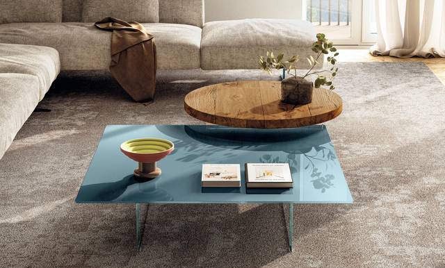 light blue glass coffee table | Air Coffee Table | LAGO
