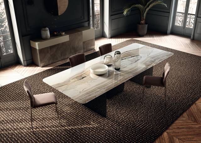 table design en marbre clair xglass | Table Air Soft | LAGO