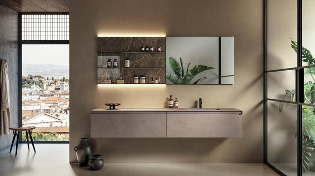 mobile sospeso bagno con specchio | Lavabo Klif | LAGO mobile sospeso bagno con specchio | Lavabo Klif | LAGO