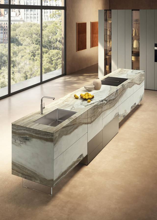 cucina ad isola con lavabo integrato | Cucina 36e8 | LAGO