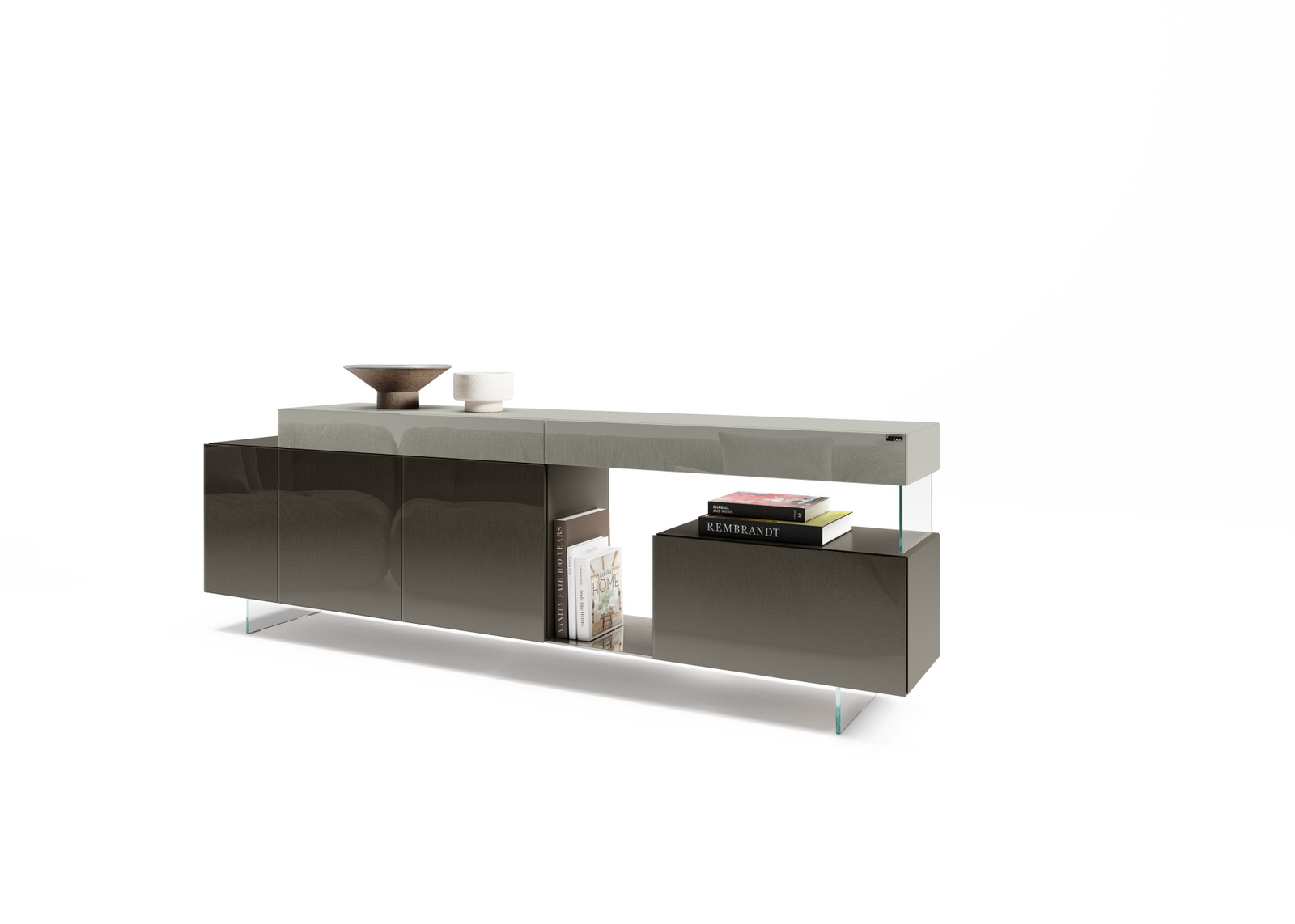 modern glass sideboard for dining room | 36e8 Sideboard | LAGO