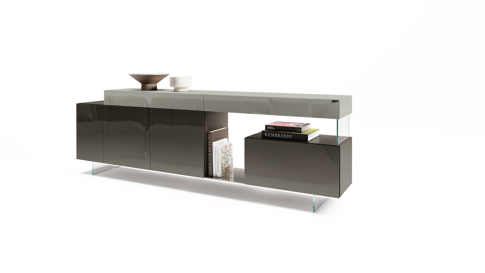 modern glass sideboard for dining room | 36e8 Sideboard | LAGO