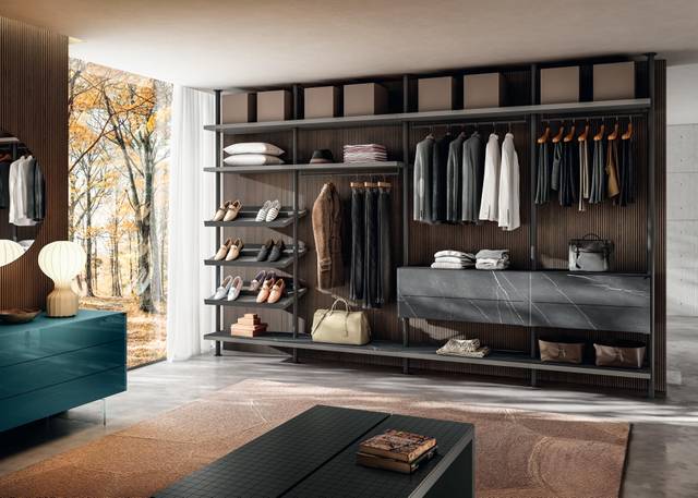 elegant exposed walk-in wardrobe | Vista Walk-In-Closet | LAGO
