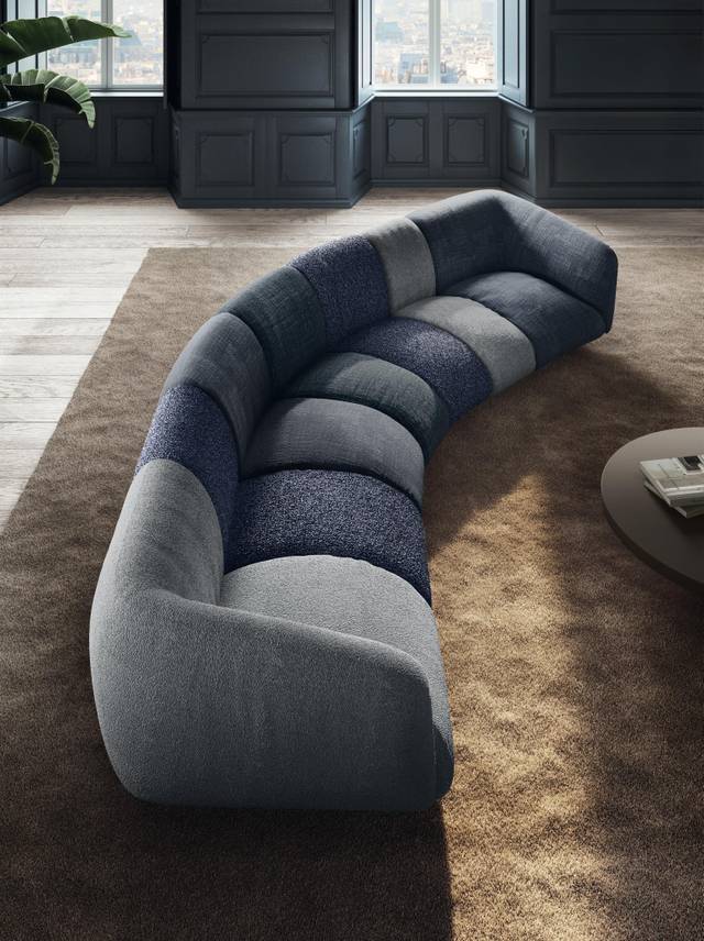 blue and light blue sofa | Not Only White Sofa | LAGO