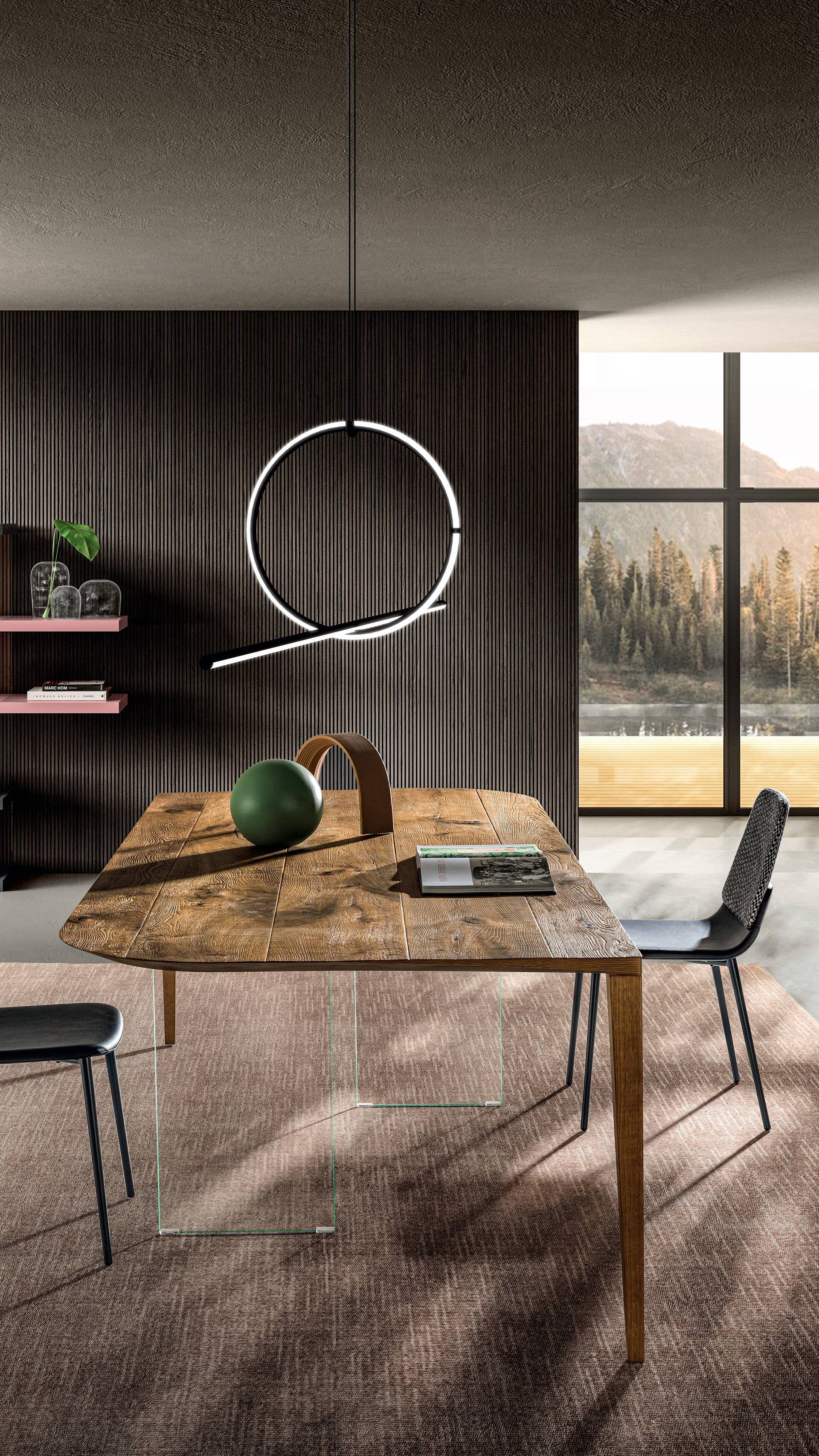 clear wooden symmetrical table | P&J Table | LAGO clear wooden symmetrical table | P&J Table | LAGO
