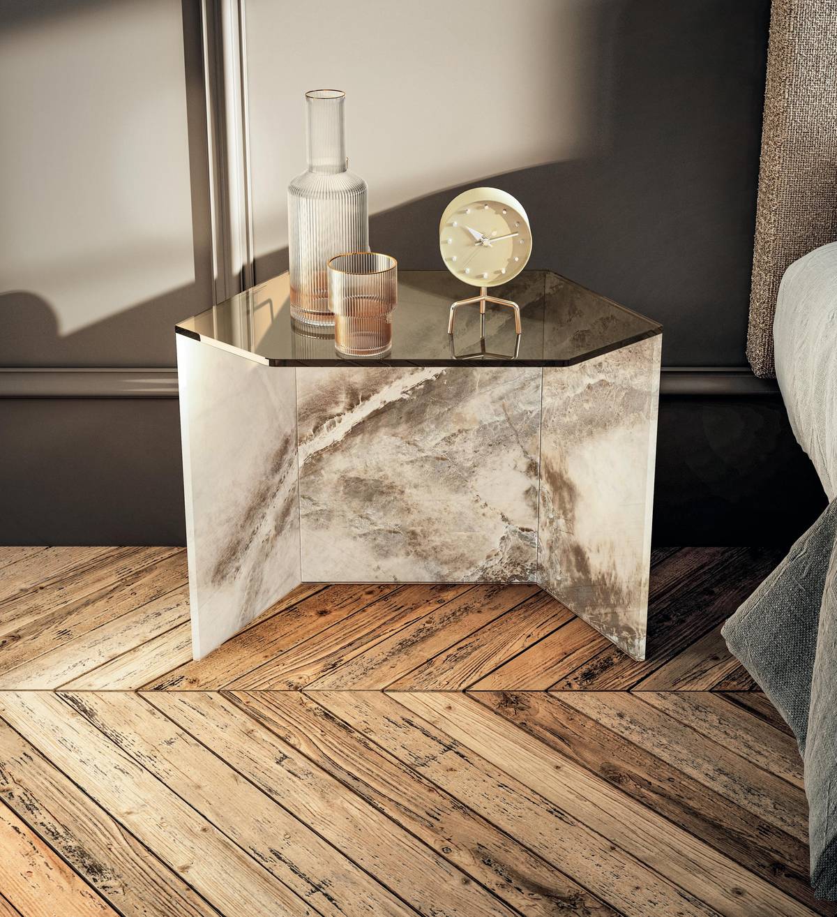 modern design glass bedside table | Livre Bedside Table | LAGO modern design glass bedside table | Livre Bedside Table | LAGO