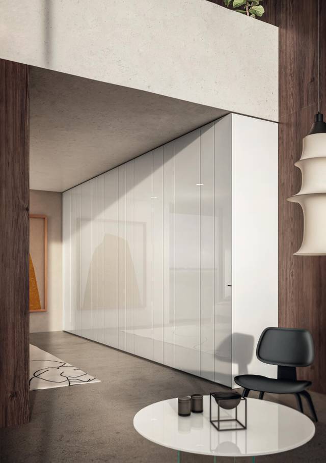 custom white glass wardrobe | N.O.W. Wardrobe | LAGO custom white glass wardrobe | N.O.W. Wardrobe | LAGO