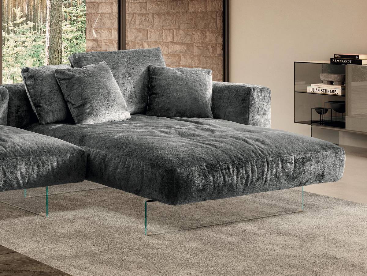 sofá cómodo salón gris | Sofá Air Soft | LAGO