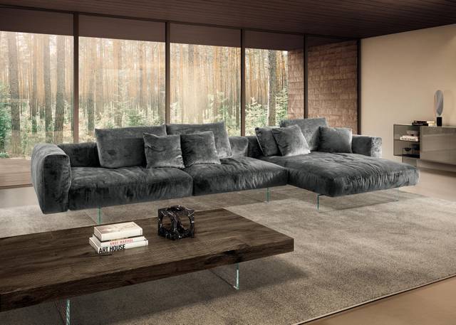 sofá cómodo salón gris | Sofá Air Soft | LAGO