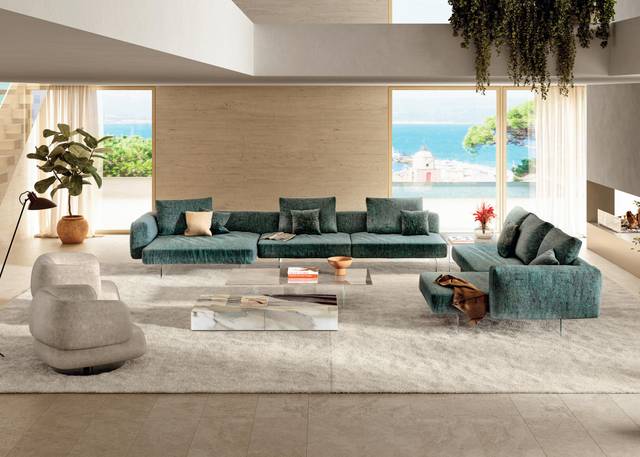 peninsula sofas with soft upholstery | Air Soft Sofa | LAGO 