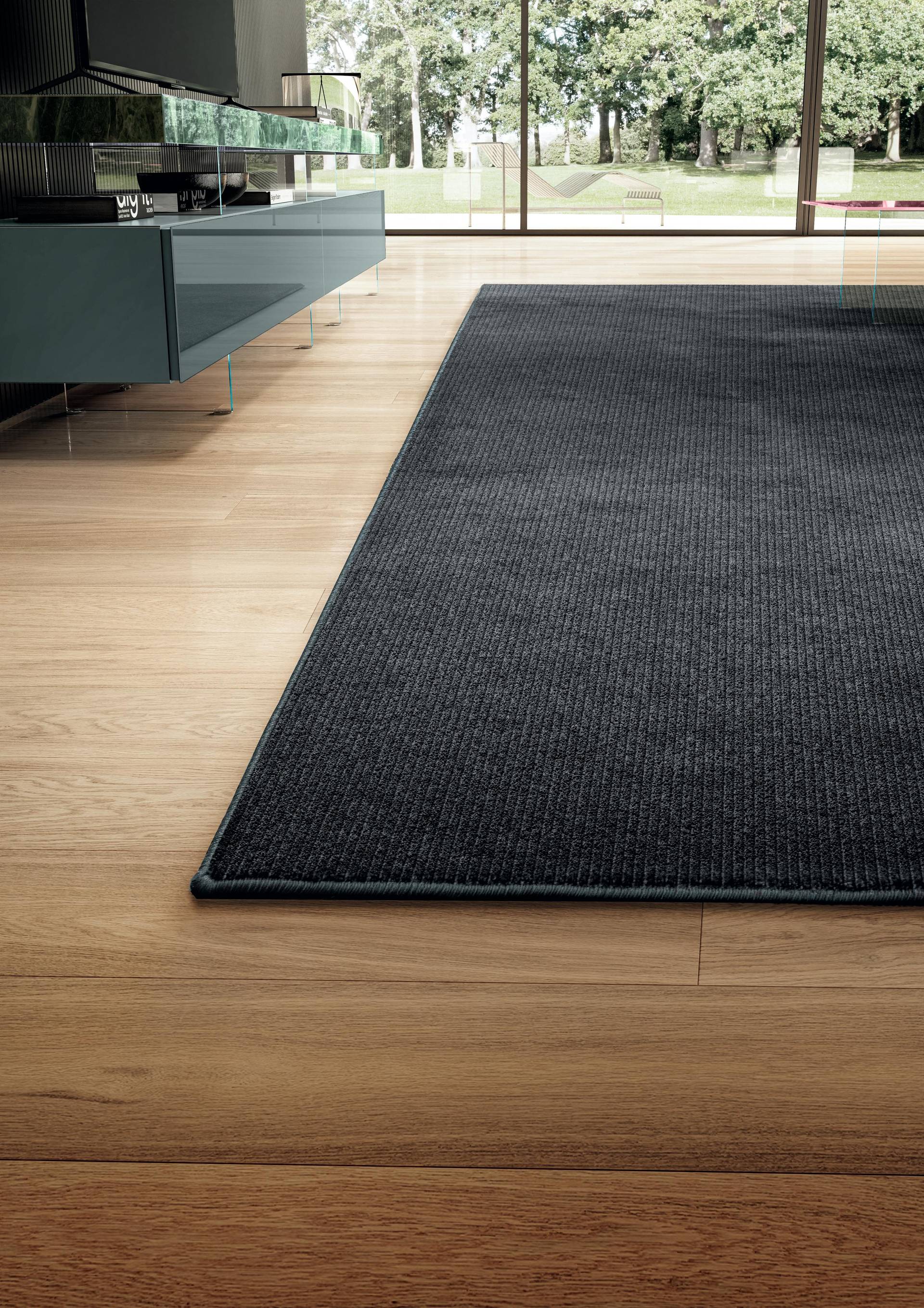 tappeto scuro di design | Tappeto Kaya | LAGO