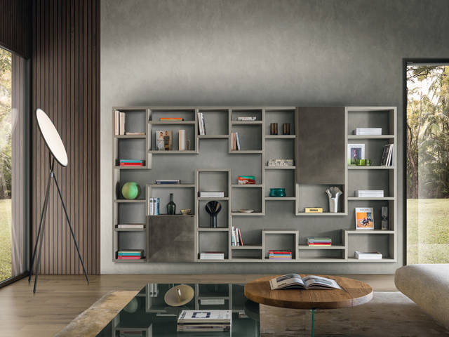 custom grey bookcase | 30mm Bookshelf | LAGO