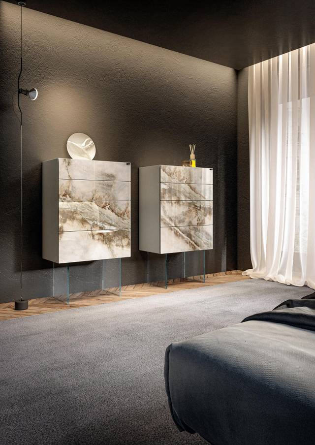 bedroom dresser on glass supports | 36e8 Dresser | LAGO bedroom dresser on glass supports | 36e8 Dresser | LAGO