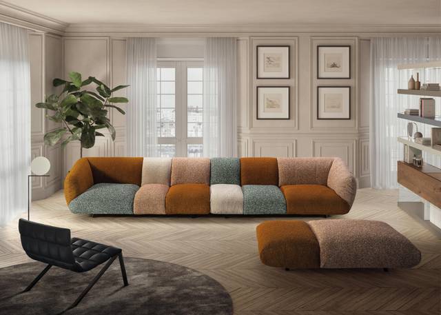 divano lineare per soggiorno contemporaneo | Divano Not Only White | LAGO