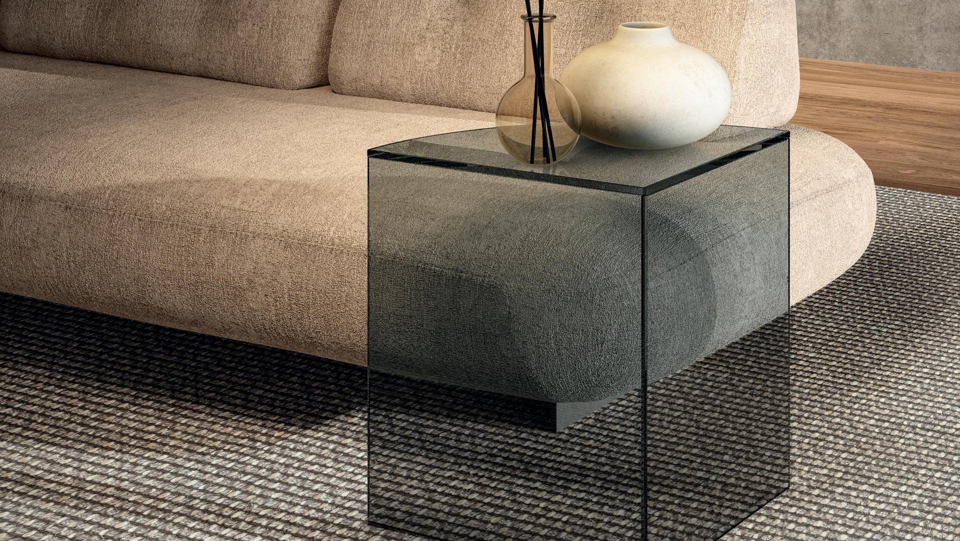 corner glass sofa table | Snip Coffee Table | LAGO