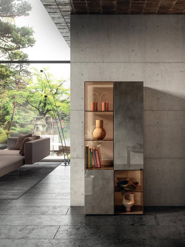 madia in vetro lucido verticale | Madia 36e8 Glass | LAGO