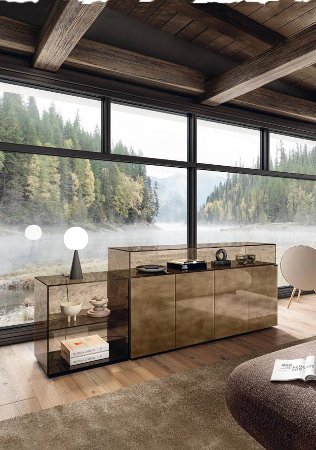 buffet moderne en verre bronzo | Buffet 36e8 Glass | LAGO buffet moderne en verre bronzo | Buffet 36e8 Glass | LAGO