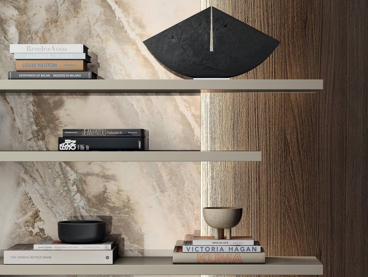 libreria modulare a muro | Libreria Pentagram | LAGO libreria modulare a muro | Libreria Pentagram | LAGO