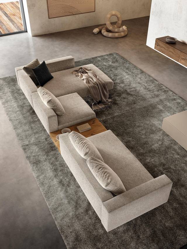 canapé avec chaise longue et table basse en bois | Canapé Air | LAGO canapé avec chaise longue et table basse en bois | Canapé Air | LAGO