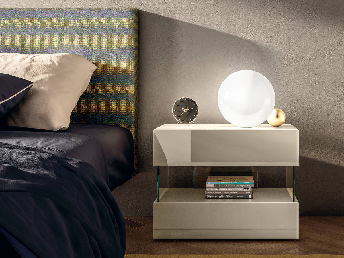 white bedside tables with drawers | Air Bedside Table | LAGO