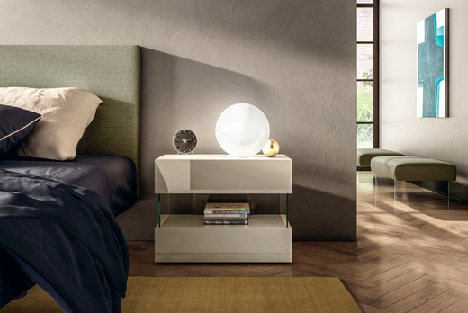 white bedside tables with drawers | Air Bedside Table | LAGO
