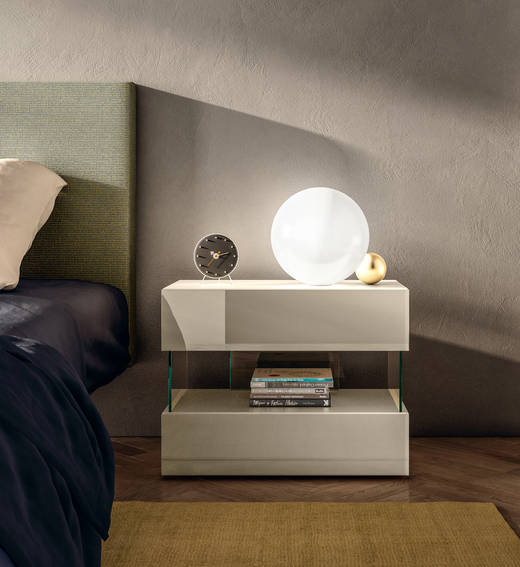 white bedside tables with drawers | Air Bedside Table | LAGO