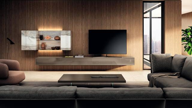Paroi Aménagée avec meuble TV | Paroi Aménagée Materia | LAGO Paroi Aménagée avec meuble TV | Paroi Aménagée Materia | LAGO