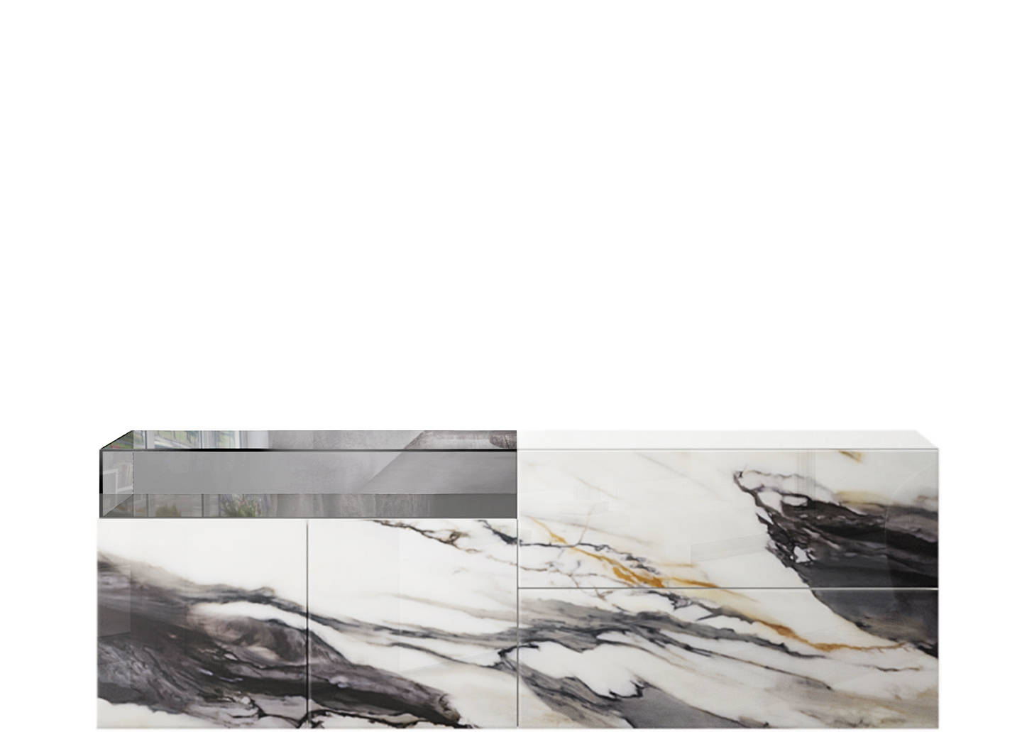 36e8 Glass Sideboard 1335 | LAGO