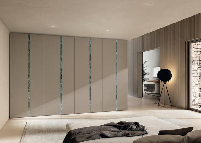 armoire porte battante à bandes | Armoire Cut | LAGO