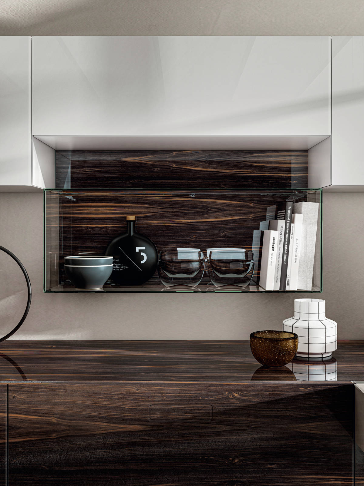 cucina con teche in vetro | Cucina 36e8 Wood  XGlass | LAGO