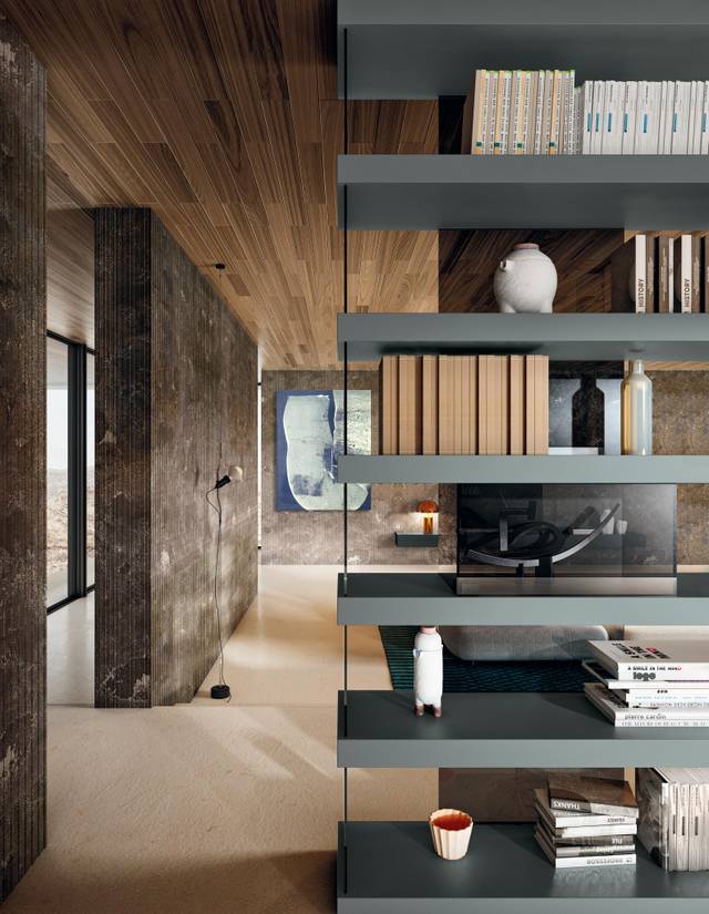 light blue double-sided bookcase | Air Bookshelf | LAGO