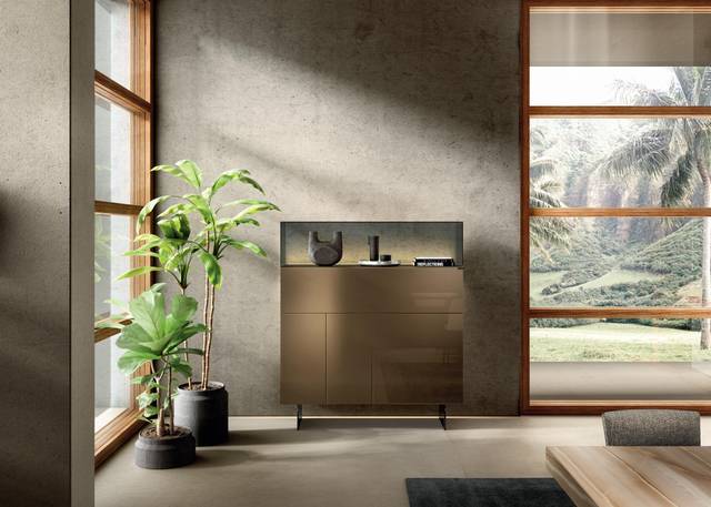 madia con ante in vetro marrone | Madia 36e8 Glass | LAGO
