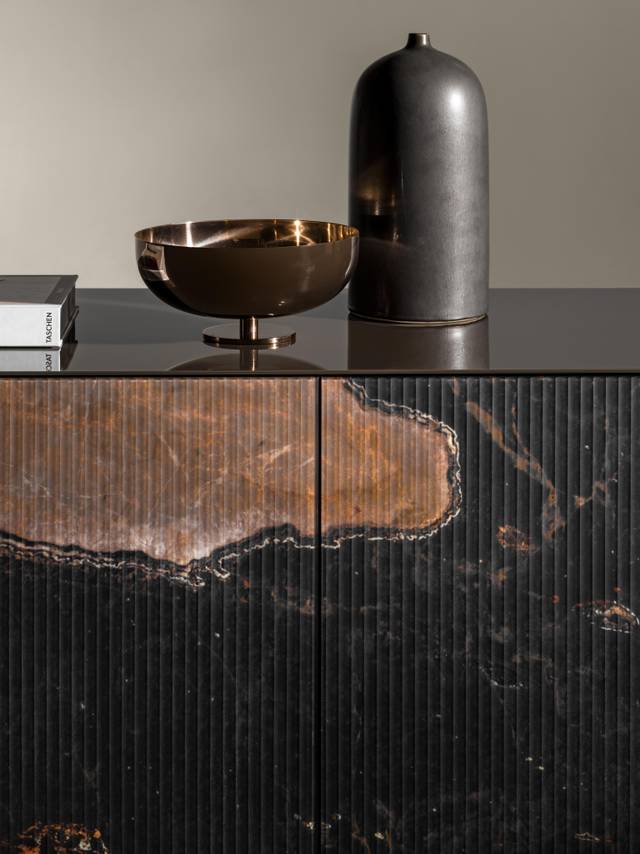 madia in marmo XGlass scuro | Madia Materia | LAGO