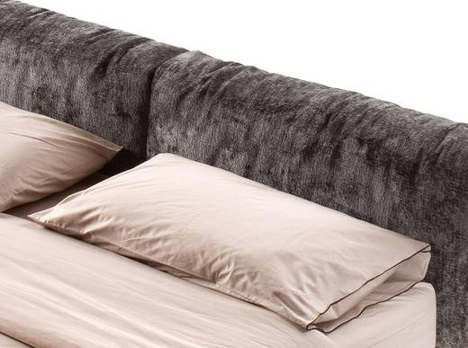 comfy bed with grey headboard and metal legs | Steel Bed | LAGO comfy bed with grey headboard and metal legs | Steel Bed | LAGO