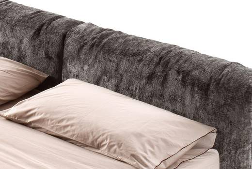 comfy bed with grey headboard and metal legs | Steel Bed | LAGO comfy bed with grey headboard and metal legs | Steel Bed | LAGO