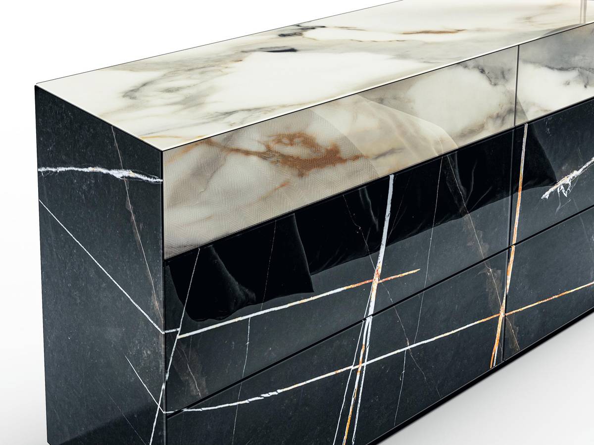 xglass marble modern dresser | Materia Dresser | LAGO