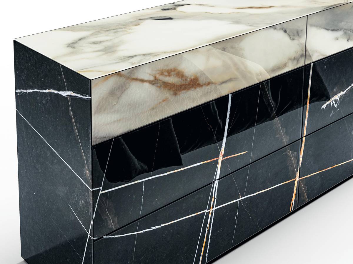 commode moderne en marbre xglass | LAGO Commode Materia | LAGO