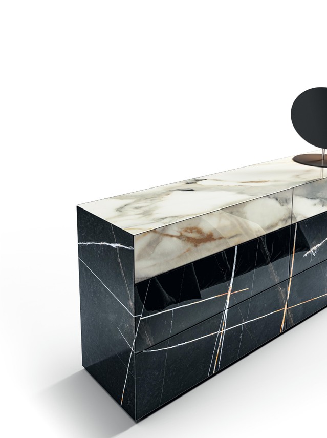 commode moderne en marbre xglass | LAGO Commode Materia | LAGO