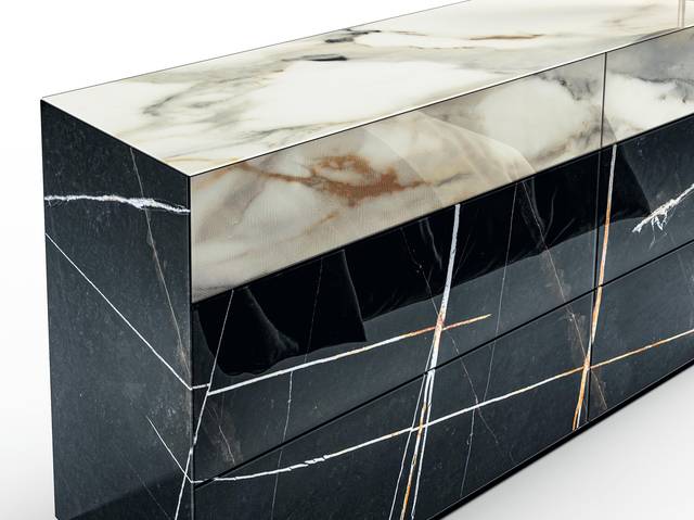 commode moderne en marbre xglass | LAGO Commode Materia | LAGO