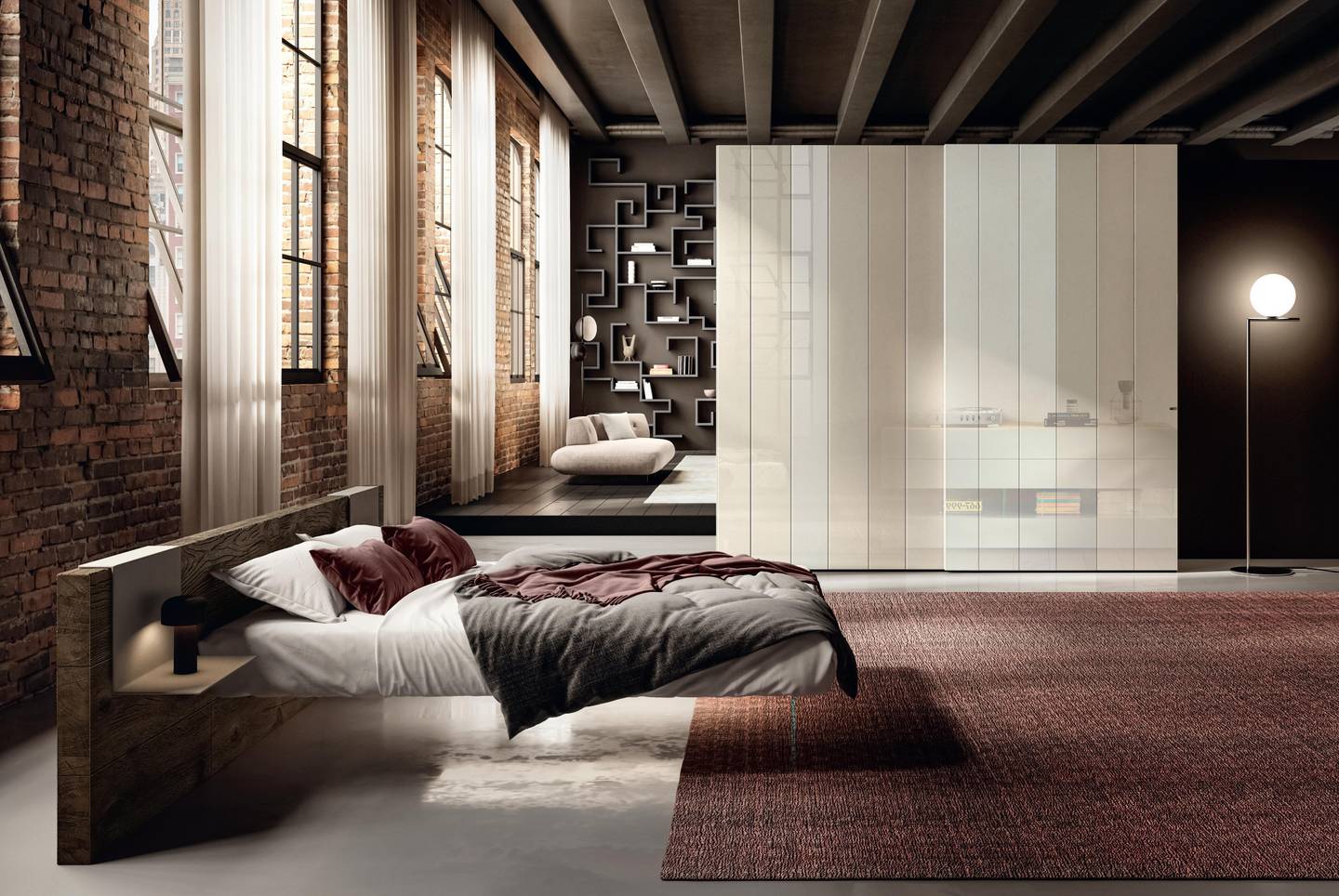 armadio scorrevole bianco e beige | Armadio N.O.W. Sliding | LAGO