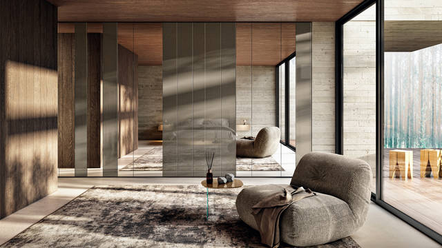 glass wardrobe with mirrored doors | N.O.W. Wardrobe | LAGO glass wardrobe with mirrored doors | N.O.W. Wardrobe | LAGO