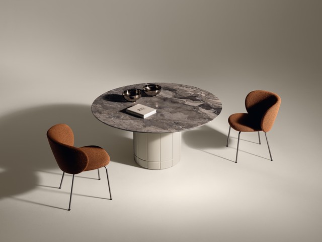 Tavolo rotondo di design in marmo | Tavolo Alberoni | LAGO