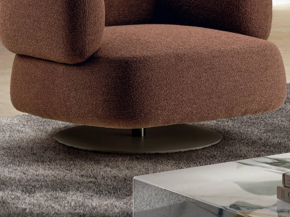 living room swivel armchair | Zeppelin Armchair | LAGO