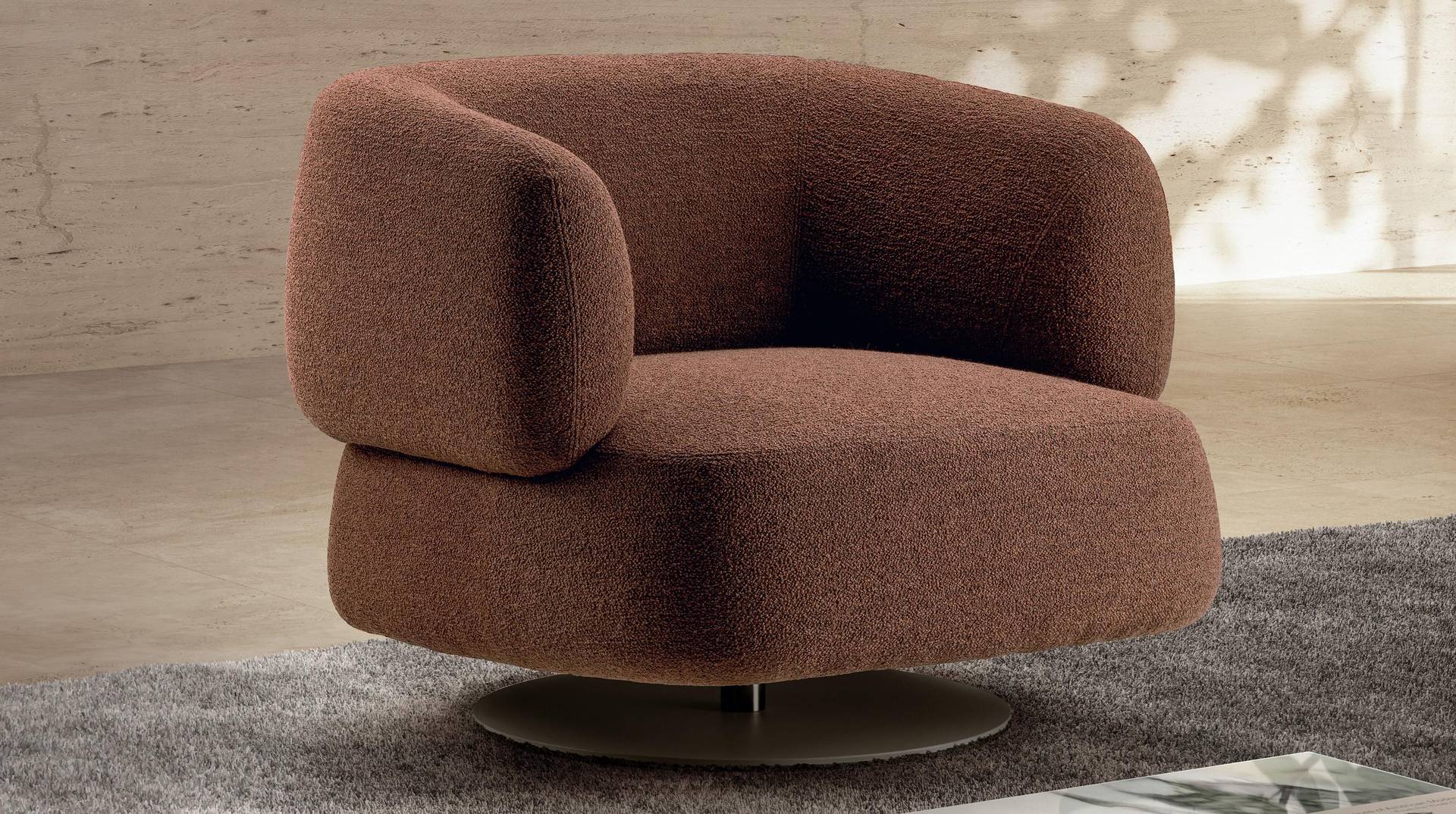 living room swivel armchair | Zeppelin Armchair | LAGO