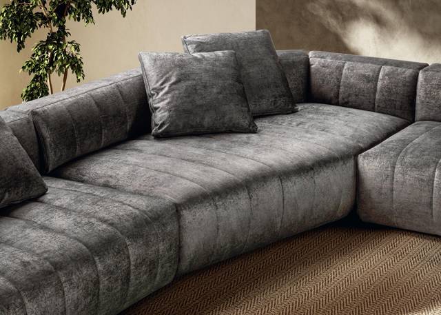grey fabric sofa nightstand | Hero Sofa | LAGO