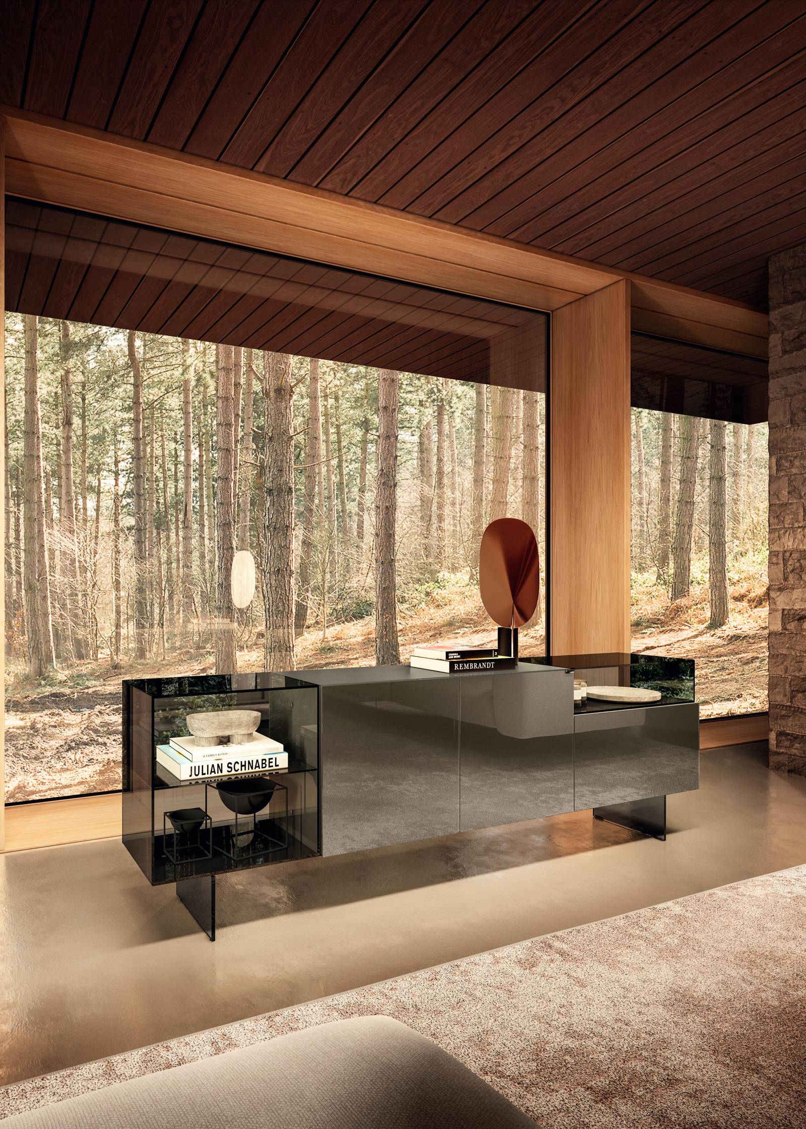 suspended glass sideboard | Sideboard 36e8 Glass | LAGO suspended glass sideboard | Sideboard 36e8 Glass | LAGO