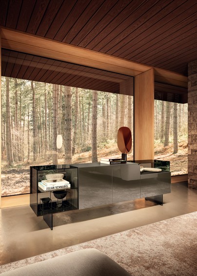 buffet suspendu en verre | Buffet 36e8 verre | LAGO 