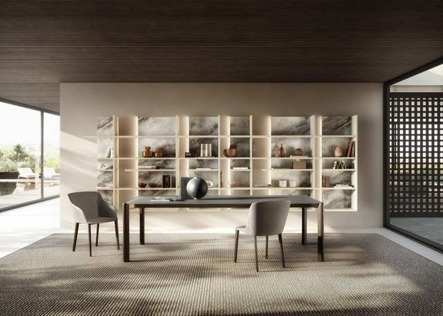 table de salle à manger moderne avec chaises | Table Correr Slim | LAGO